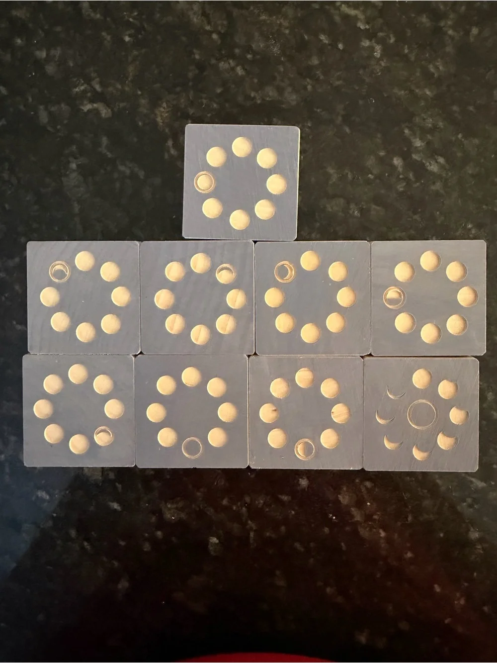 Uncle Goose 8 Moon Phase Educational 9 Block Set